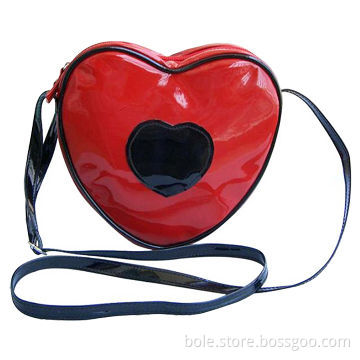 Cute beauty bag with heart shape, suitable for girls